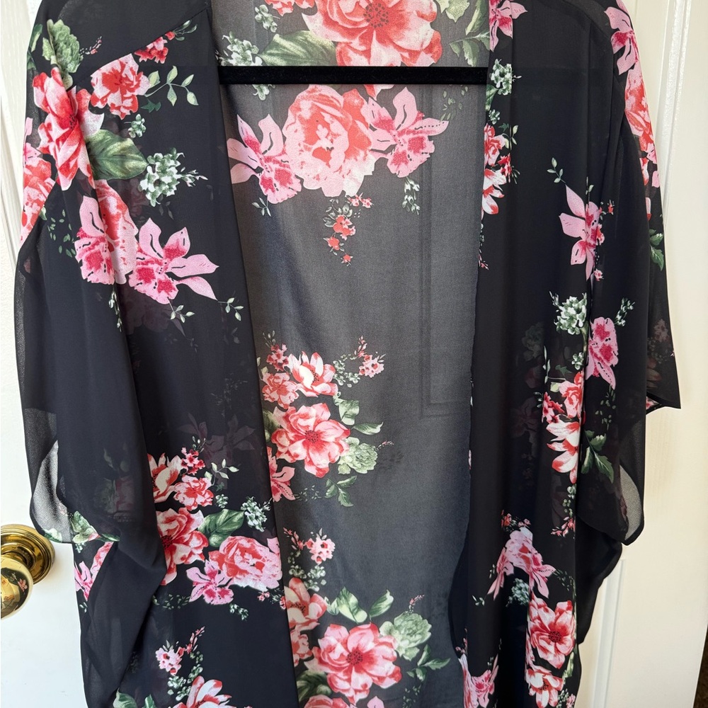 Floral Sheer Kimono-3 in total